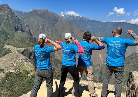 Arriving to Machu Picchu citadel