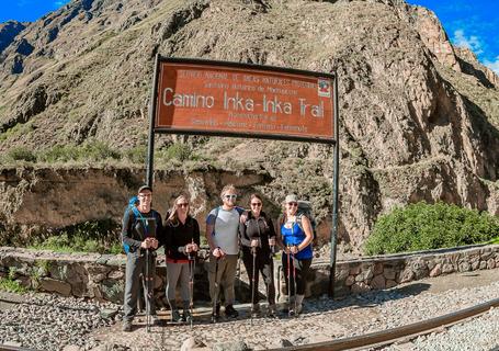 At the beginning of the Inca Trail.