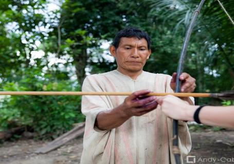 Chacra and Native Machiguenga Family