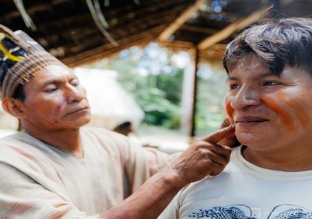 Chacra and Native Machiguenga Family