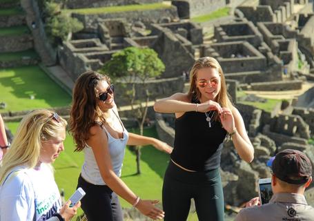 Enjoying a full day at Machu Picchu