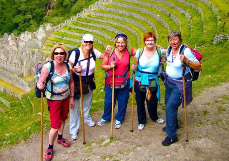 Inca Trail Express to Machu Picchu - Group on the ruins