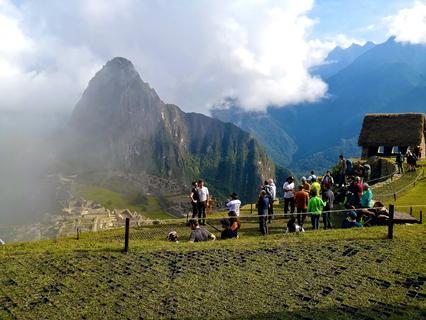 Machu Picchu over de clouds