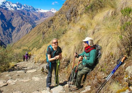 On route of Warmiwanusca Pass - Inca Trail