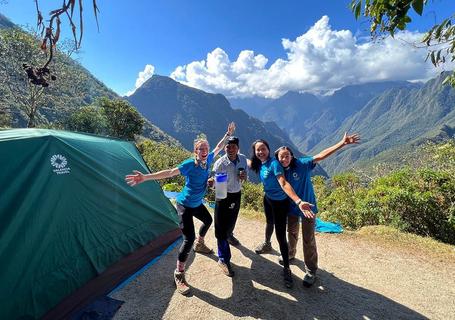 Taking a rest on the Inca Trail.