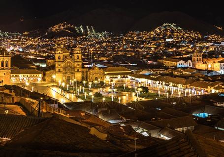 the cusco main square at night creates an unforgettable experience