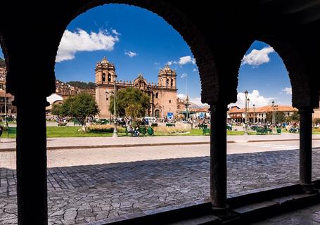 The portals of Cusco are a beautiful architectural feature