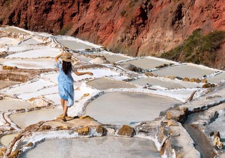 visit Maras with salty water terraced pools exposed to the sun