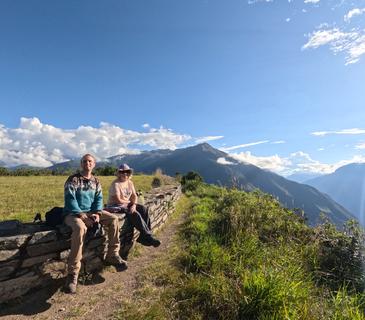 Enjoying at Choquequirao view