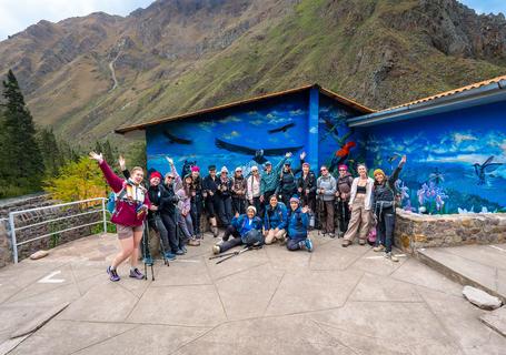 3 Classic Inca Trail 5D - group at the entrance Inca Trail