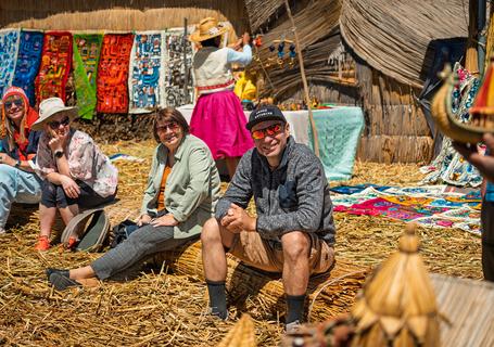 2 Islands Uros Taquile - happy tourist
