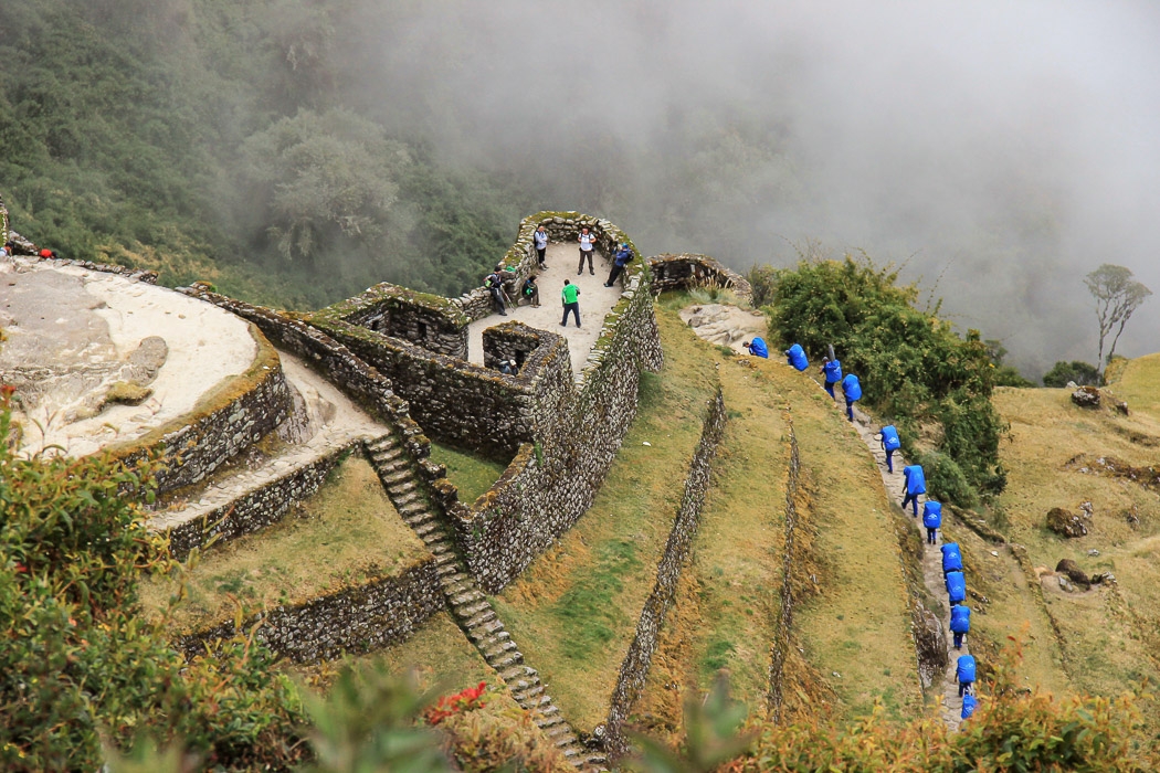 Archaeological centers located en route to the Inca Trail.