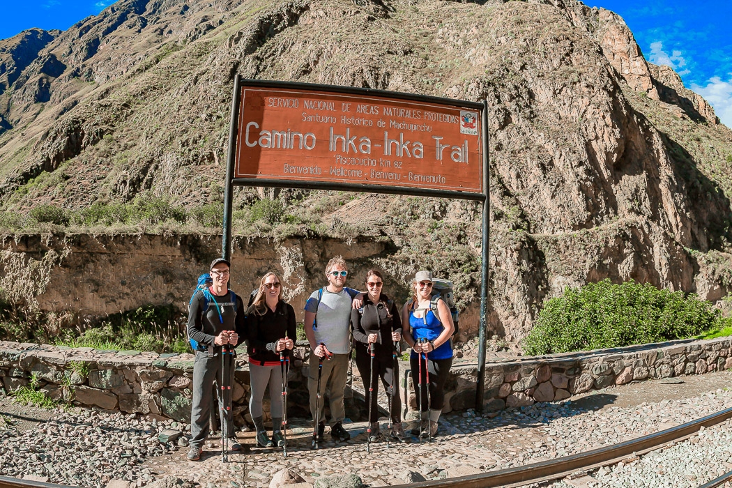 At the beginning of the Inca Trail.