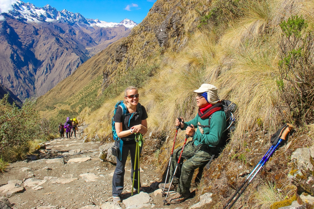 On route of Warmiwanusca Pass - Inca Trail