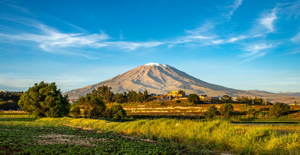 When you arrive for your Arequipa tours, the first things you will notice are the Chachani, Misti, and Pichu Pichu volcanoes on the horizon. Of these volcanoes, Misti is the most famous due to its symmetric conical shape or its sheer height,El Misti is by far  the best-known volcano in Peru.