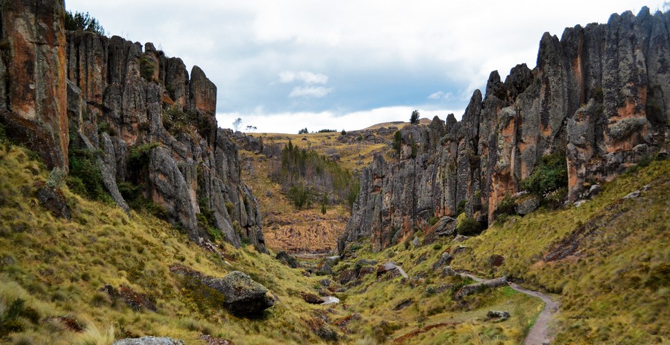 The rock forests of Cumbemayo are an incredible sight to visit. The unique rock formations jutting up over the landscape can feel otherworldly. You can also see petroglyphs and thousand-year-old ruins. An ancient aqueduct can also be found running through the Cumbemayo site making it a must-visit on your Cajamarca tours.