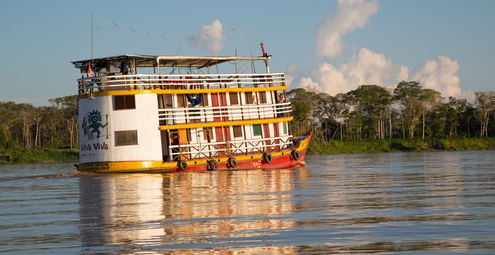 Glide through the lush green Amazon rainforest, immersing yourself in the exuberant biodiversity of the jungle while navigating the mighty Amazon River. Discover remote villages, hike through the jungle, and witness exotic wildlife up close, from monkeys to colorful birds. With cruise durations ranging from 5 to 9 days days, you can enjoy the wonders of The Amazon on an Iquitos river cruise to witness the mighty jungle firsthand.