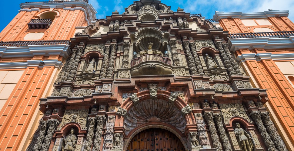 The first ever Catholic Mass in Lima was held in 1534 on a small piece of land which is now the la Merced Church. Originally built in 1541, it was rebuilt a number of times. What we can see today was reconstructed in the 18th century. The most striking feature is the almost gothic granite facade, carved in a highly ornate style that was popular during the late Spanish Baroque period. See the La Merced Church when you travel to Lima Peru.