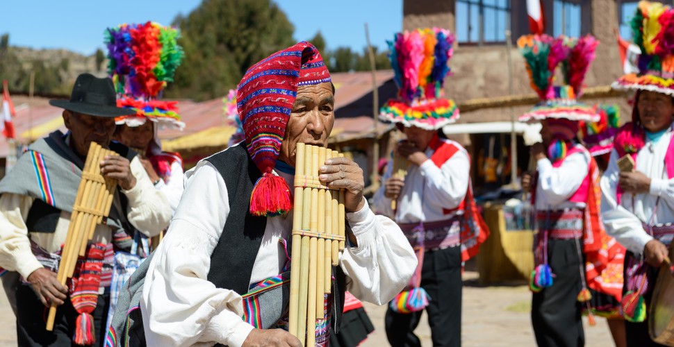 The use of traditional instruments in Peru is central to indigenous culture. The quena, Andean flute, Sampoña, and the charango, are some of Peruvian music’s most important instruments. Complex rhythms often based on traditional African and indigenous rhythms are also used. Visit a folklore show on your Cusco Peru tours for more insight.