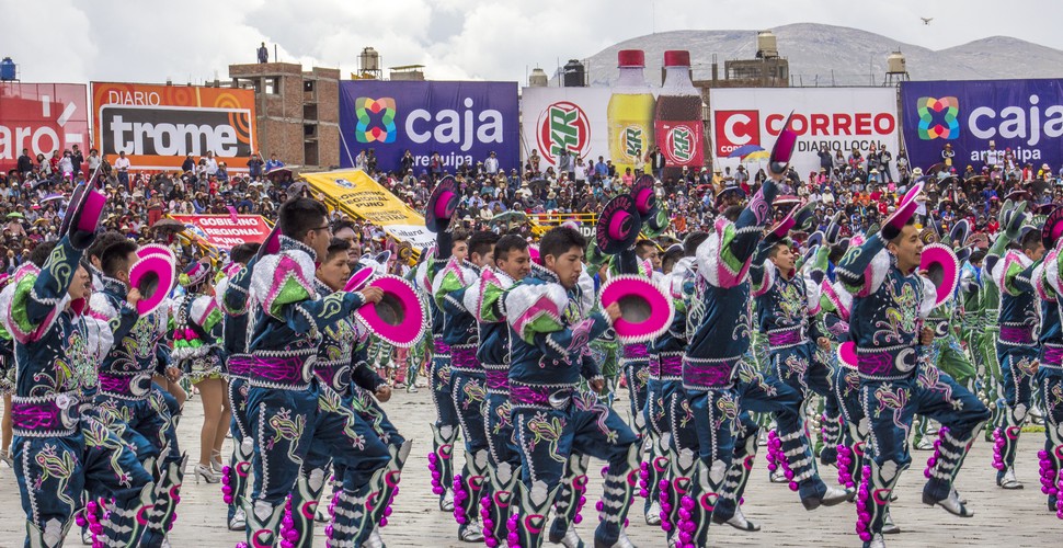 Each February in Puno, the country’s folklore capital, about 200 dance troupes, and musicians, come together at one if the biggest Peru festivals, Virgen de La Candelaria. Each dance group chooses one of seven traditional dances, and dresses in flamboyant traditional costume. Attending the festival for the Virgin de la Candelaria in Puno is a once-in-a-lifetime experience and should be visited on your Peru tour packages!
