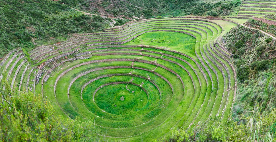 Moray is one of the most interesting of Inca archeological sites in The Sacred Valley. You can visit on Sacred Valley tours from Cusco. Since no written record of Moray is available, the most accepted theory believes that Moray was an agricultural research center of the Incas.  Different crops could be grown under different temperature and humidity levels to see which grew the best. Visit Moray on your Sacred Valley Tours!