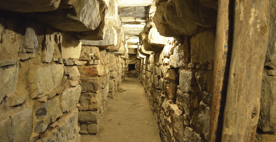 One of the most fascinating aspects of Chavin de Huantar is its subterranean chambers. These underground passageways and chambers are accessed from behind the ‘Old Temple’. It is the carvings and the sculptures of these chambers that are spectacular. The Lanzon is a prism-shaped block of carved granite that is 4.5m in height. This block of stone begins with a broad feline head and tapers down to a point stuck into the ground. Visit when you travel to Lima Peru!