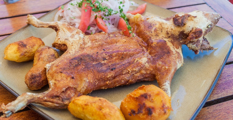 Cuy chactado is a traditional dish from Arequipa. This fried guinea pig is a Peruvian delicacy to sample when you are on your Arequipa tours. It tastes like a cross between rabbit and guinea-fowl, or pork when fried. Cuy Chacteado is usually served with other Andean favorites such as potatoes, and corn.
