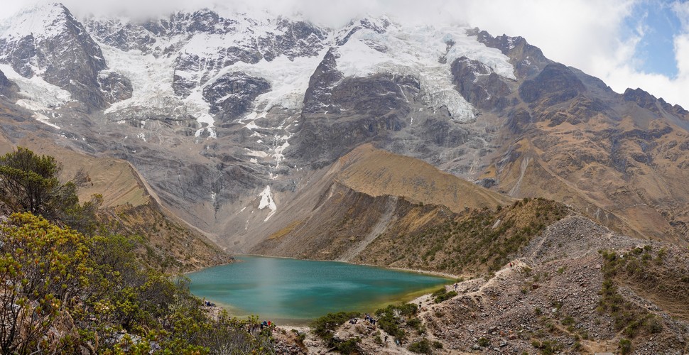 From Soraypampa there is a two-hour climb up to the Humantay Lagoon. The Humantay Lagoon is a stunning, turquoise glacial lake visited on the first day of the Salkantay Trek to Machu Picchu. You can visit the lake on a 1 day tour, or on the first day of your Salkantay Trek.