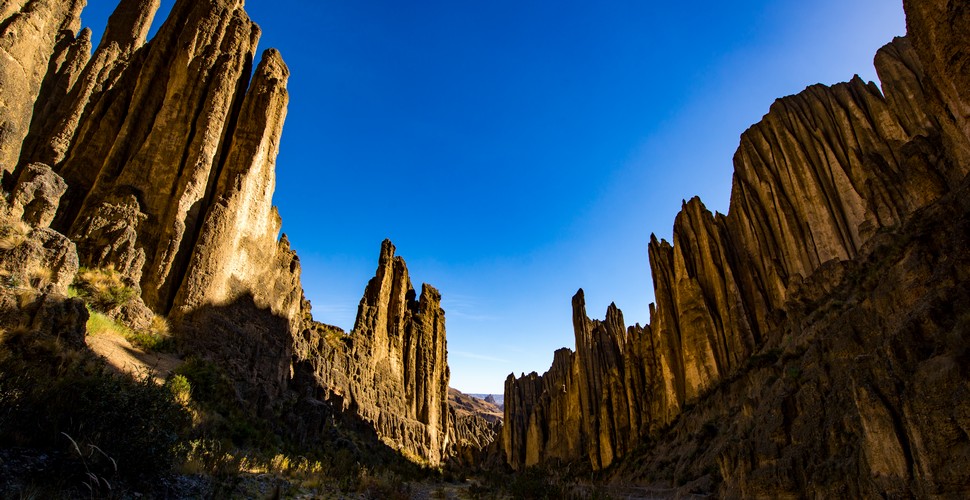 The Valley of The Moon isn’t actually a valley,  but a maze of canyons and enormous spires. These rock formations, composed mainly of clay and sandstone, were created by the erosion of mountains and the strong winds and rains in this region. What has been left behind is a peaceful setting, full of wonder and intrigue just a day trip from La Paz.
