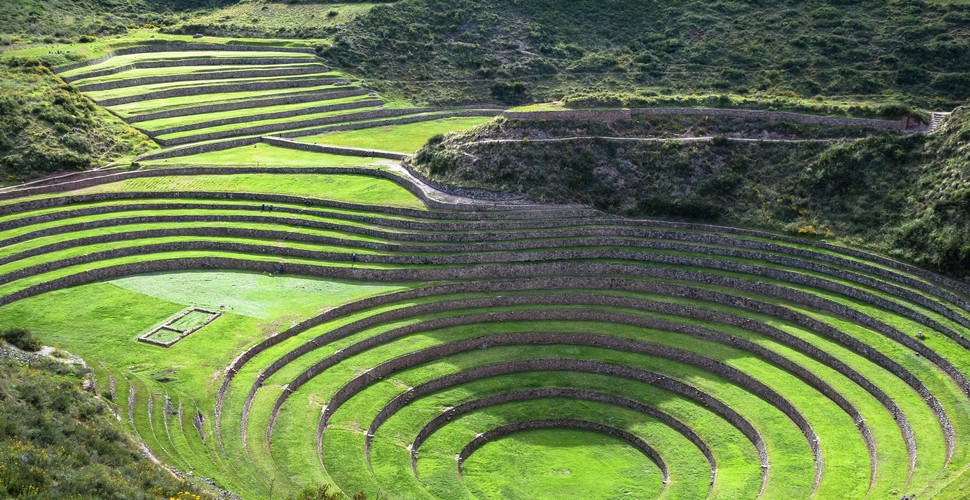 The Incas brought soil from different regions to Moray to try and replicate various growing conditions. This allowed them to test the suitability of different soils for different crops and to develop agricultural practices that could be applied across the empire. The scientific capacity of the Incas for their time was incredible. Learn more about the Incas on your Cusco Peru tours.