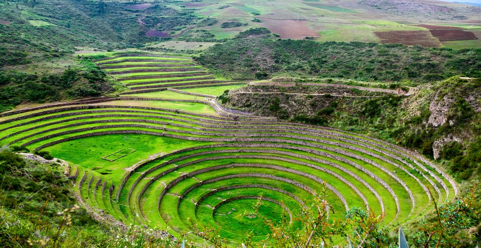 Visiting Moray on Cusco day trips is a trip to an Inca archaeological site consisting of circular terraces. The Incas used Moray as an agricultural laboratory, to see which crops they could grow at these high elevations. These terraces have different microclimates on each level, allowing the Incas to experiment with growing various crops that wouldn't usually grow.