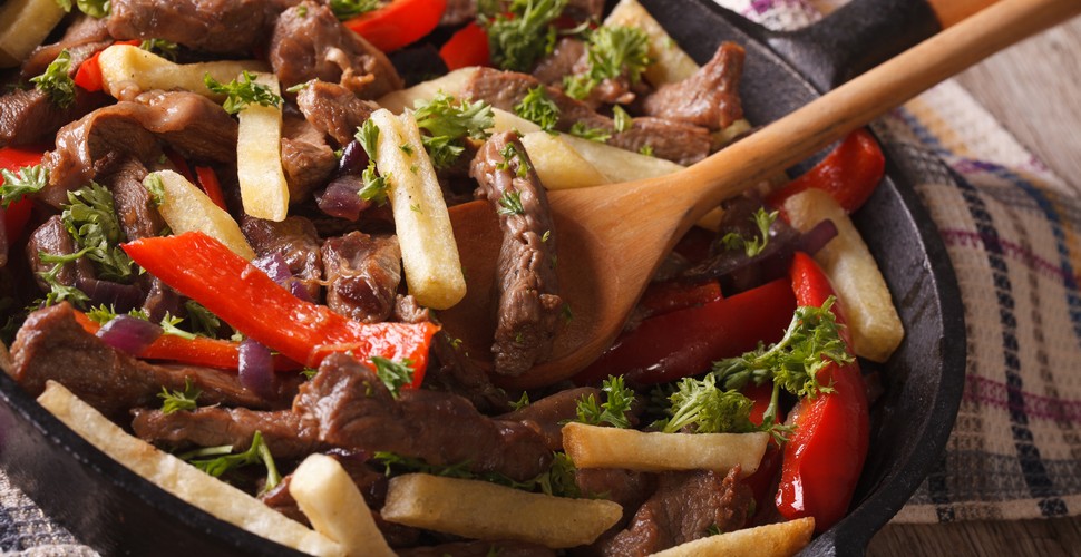 When you visit Peru Lomo saltado is probably the most popular dish on the menu! In the Andes or on the coast, you can enjoy thes strips of beef fried up with onions tomoatoes and french fries all over Peru!