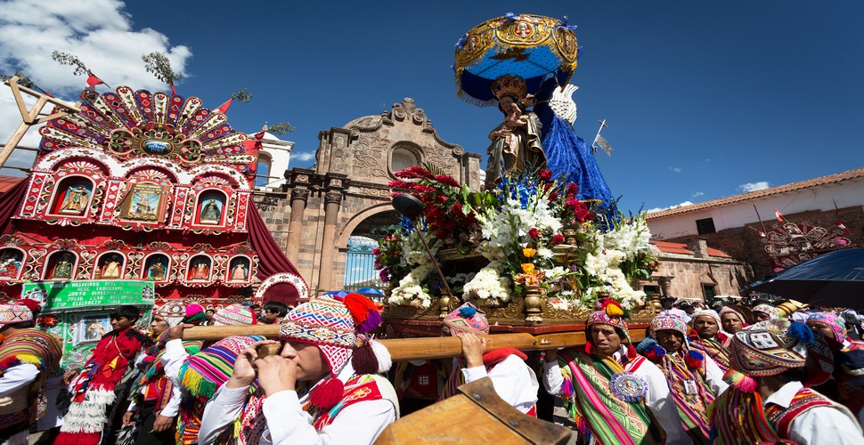 Try and time your Cusco tours with Corpus Cristi. The celebration includes a series of religious processions, music, dance, and traditional Andean rituals. One of the highlights of the festival is the procession of saints and virgins, where elaborately adorned statues are carried through the streets of Cusco. 