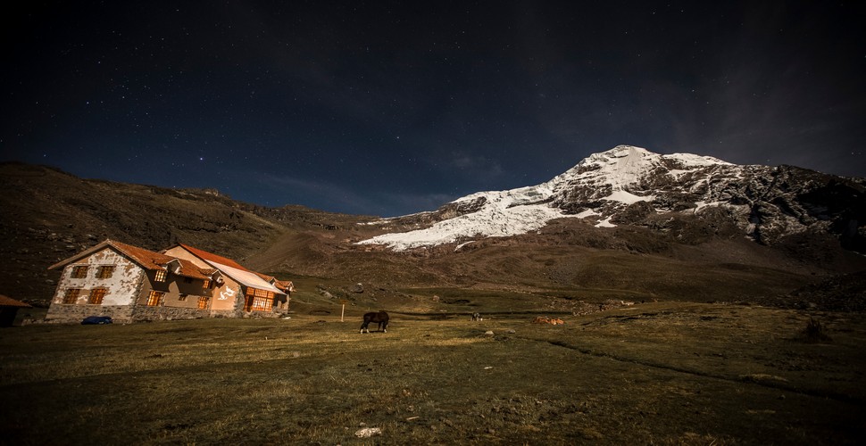While photographing on the Ausangate Trek, consider including elements of the village. This could be using traditional houses or the hot springs. Include them in your night shots to add context and interest to your photos on your Peru adventure vacation.
