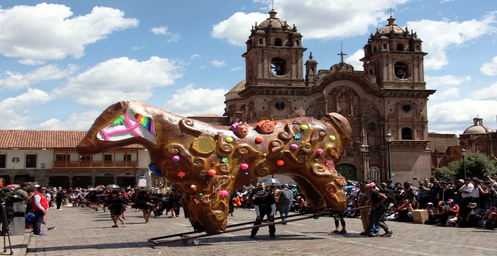 When you travel to Cusco Peru in June, you are likely to see many festivals. One of the more unusual is the Parade of Allegories. The floats in the Parade of Allegories are not only visually stunning but also serve as a means of preserving and promoting Peruvian culture and heritage.