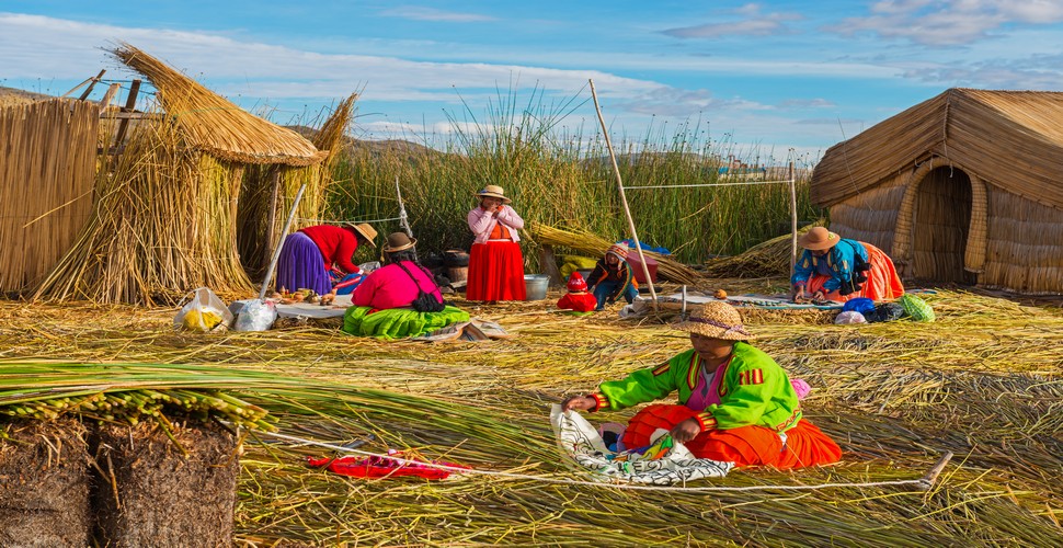 The Uros Islands are a group of floating islands located on Lake Titicaca, which straddles the border between Peru and Bolivia. Lake Titicaca is a cultural heritage site and you can visit on Lake Titicaca tours from Puno. The Uros Islands offer a unique glimpse into a culture that has thrived on Lake Titicaca for centuries.
