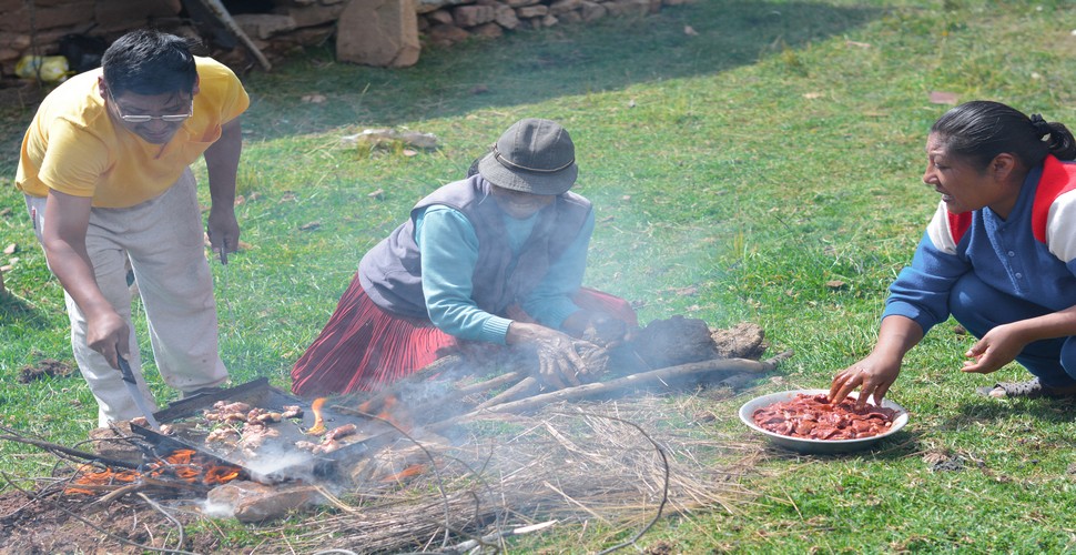 Along the Salkantay Trek, you'll have the opportunity to try traditional Peruvian dishes. Meals are prepared by our local cooks from the region you are trekking. Meals often include quinoa, potatoes, Andean grains, and locally sourced meats, all cooked using traditional methods.