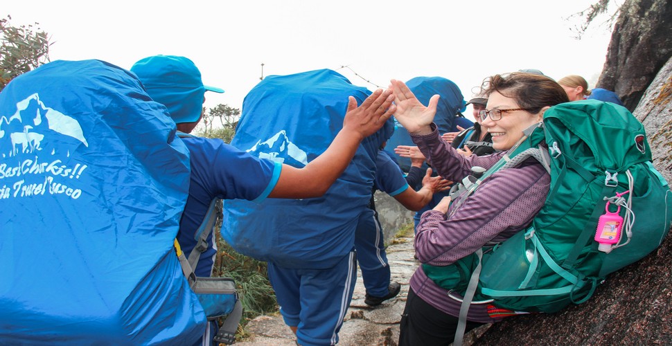 The amazing Inca Trail Porters. Pack wisely so that they do no not have to carry any more weight!