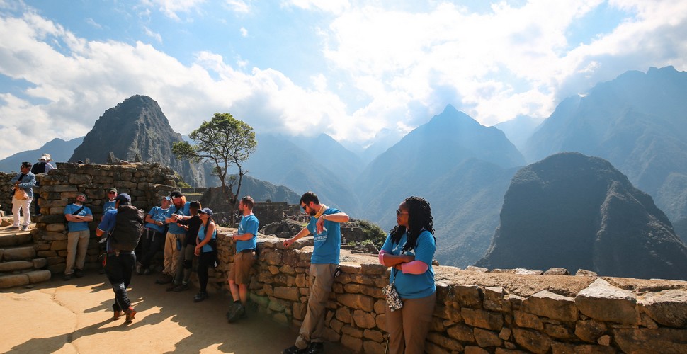 The Inca Trail Express arriving at Machu Picchu. The highlight of the trek!