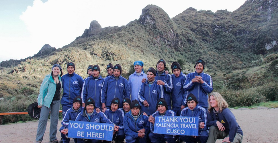 The Porters on The Inca Trail to Machu Picchu are a vital part of The Valencia Travel Team.