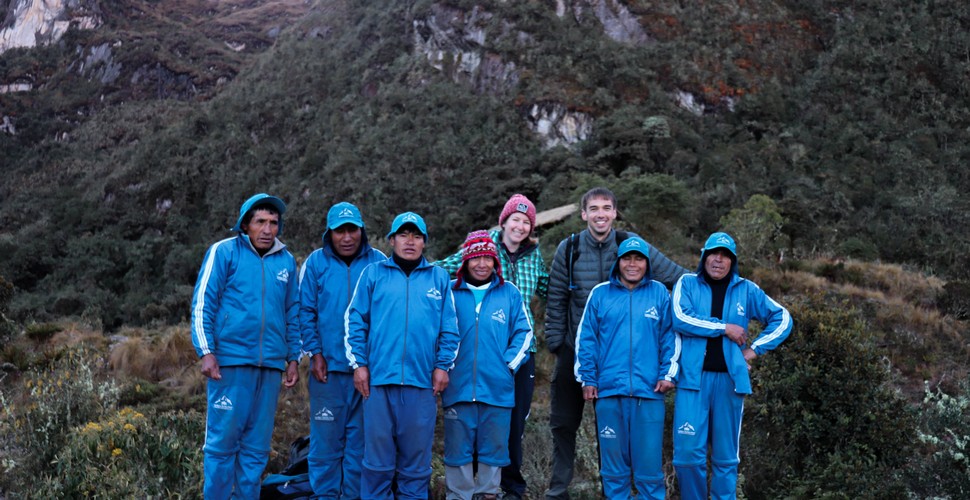 Porters on a Cold Inca Trail