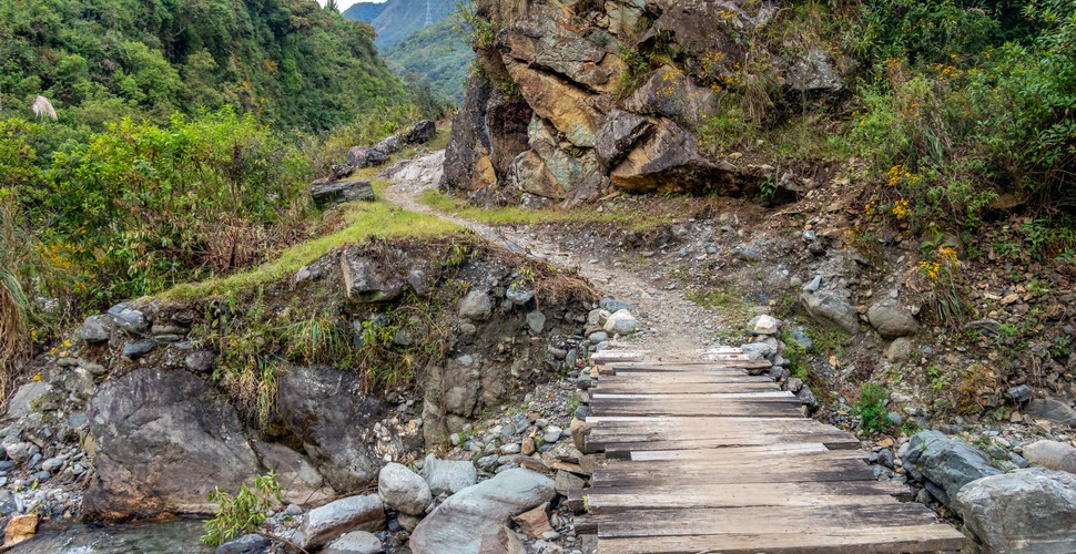 Bridge on The salkantay Trek