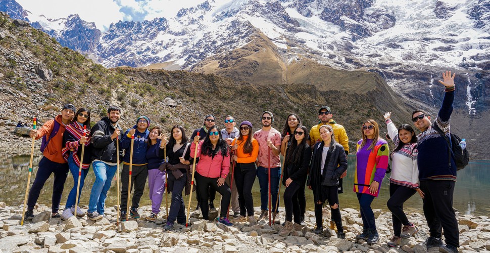 Salkantay Trekking Group Enjoying Their Trek!