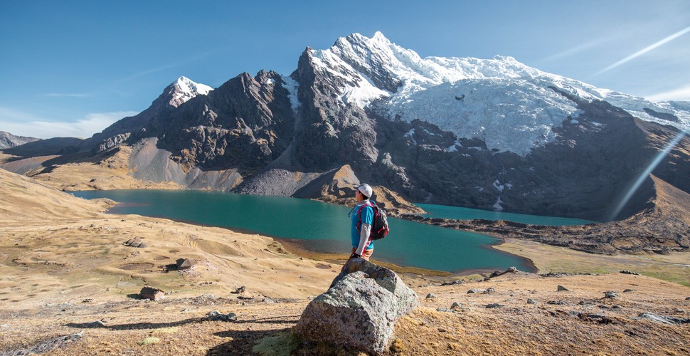 Glacial Lake On The Ausangate and Rainbow Mountain Peru Trek