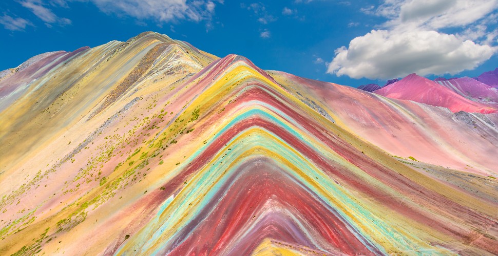 Blue Skies Over Rainbow Mountain Peru!