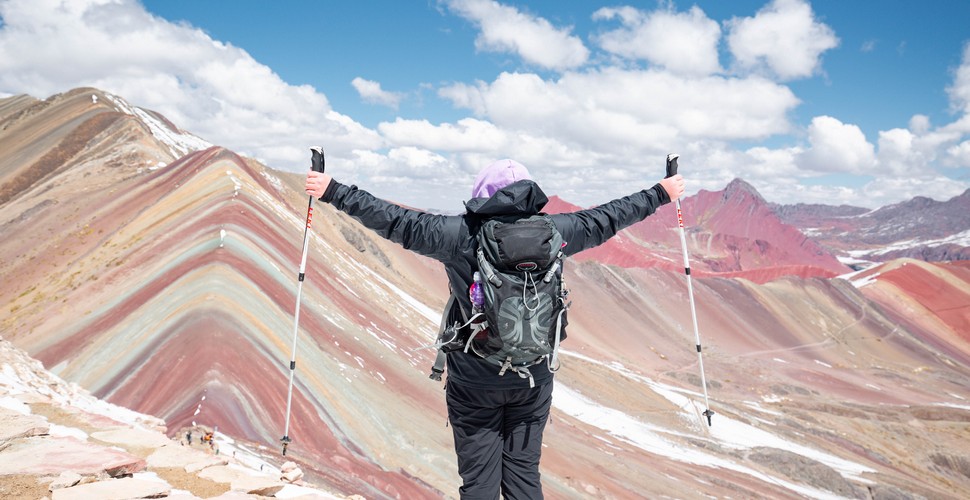 Rainbow Mountain from Above on The Ausangate and Rainbow Mountain Trek