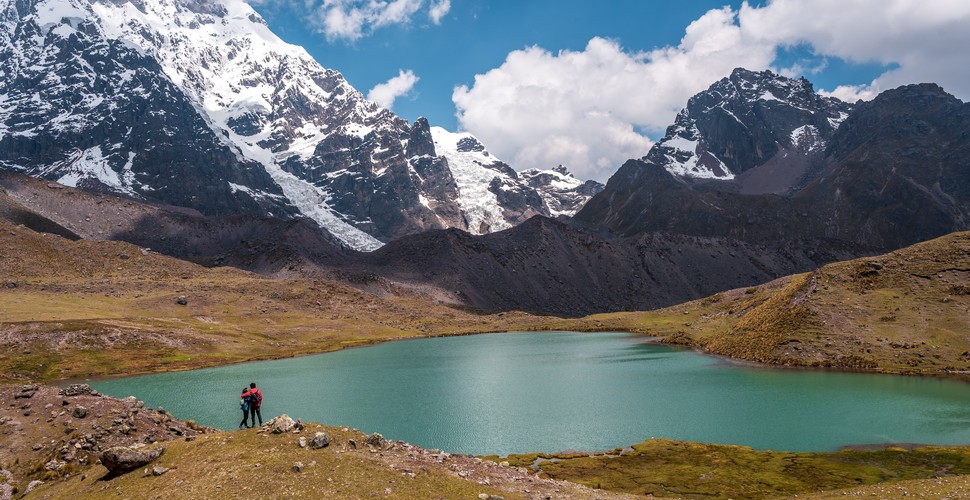 Glacial Lakes are a Great Source of Purified Water on the Ausangat and Rainbow Mountain Trek.