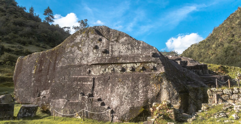 The Ceremonial Sacred White Rock - Ñusta Hispana on The Vilcabamba Trek