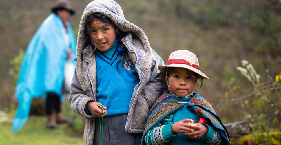 Local Children on The Lares Trek To Machu Picchu