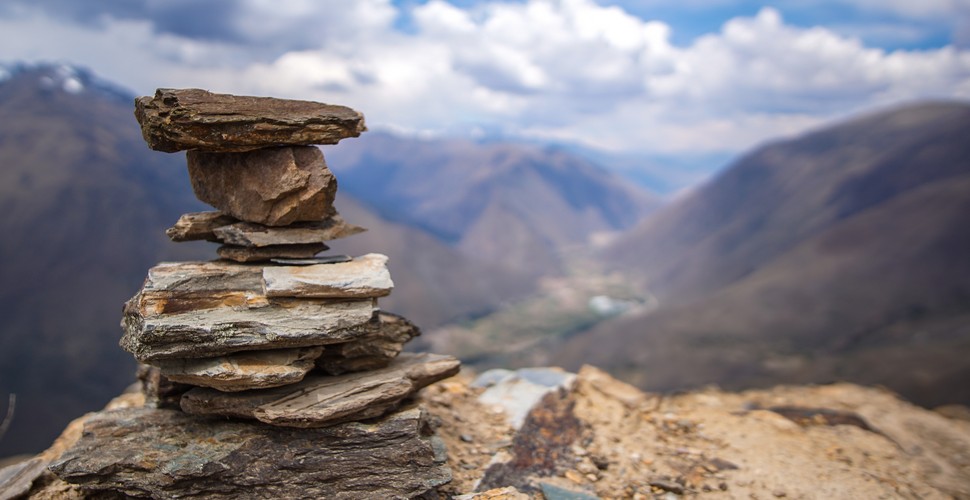 A Prayer tower overlooking the sacred Valley of the Incas